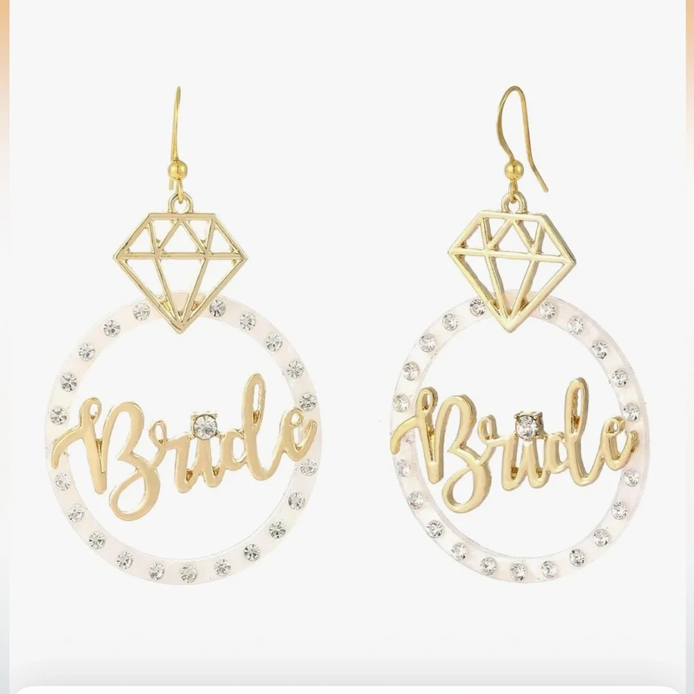 Chic Gold and Silver 'Bride' Earrings